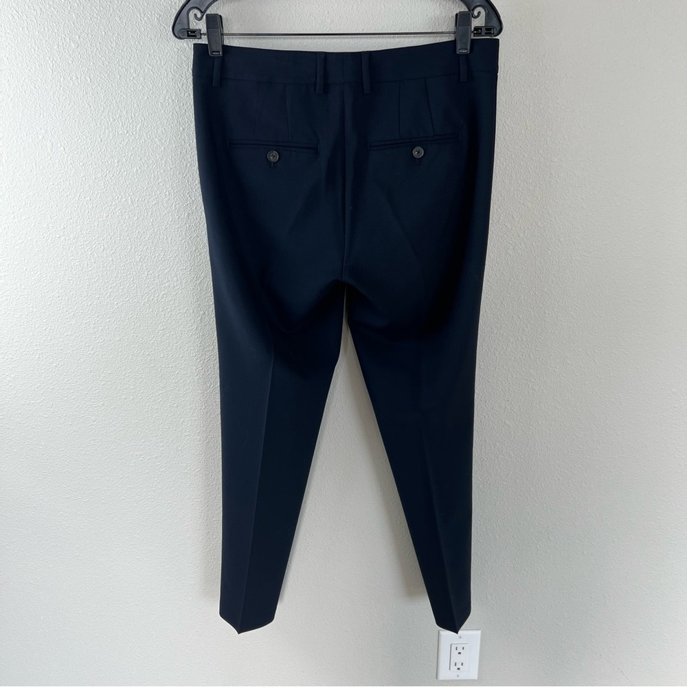 Vince Side Strapping Wool Pant Coastal Blue Minimalist Business Casual Women’s 4 - Picture 6 of 11